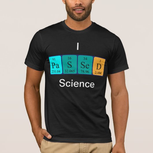 T-shirt Chemise de table périodique de science passée (Devant)