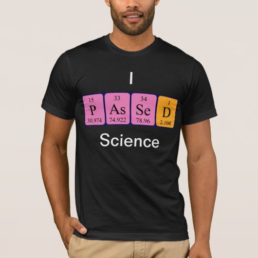 T-shirt Chemise de table périodique de science passée (Devant)