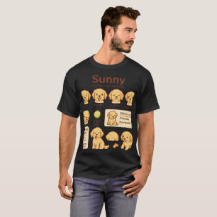 T-shirt Chemise de tableau d'humeur de chiot Golden Retrie