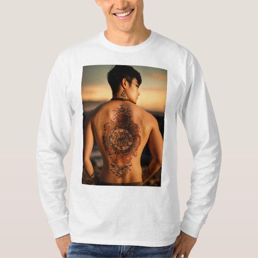 T-shirt "Chemise de tatouage Fusion d'encre pour hommes" (Devant)