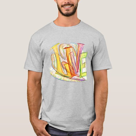 T-shirt Chemise de teinture d'art en direct Word inspiré (Devant)