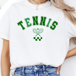 T-shirt Chemise de tennis verte classique - Police vintage