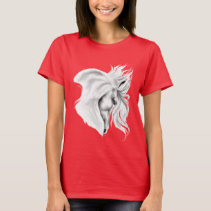 T-shirt Chemise de tête de cheval blanc