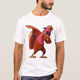 T-shirt Chemise de Thanksgiving Dinde Dabant - Pèlerin Drô