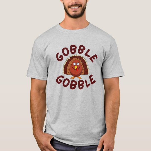 T-shirt Chemise de Thanksgiving Gobble Gobble (Devant)