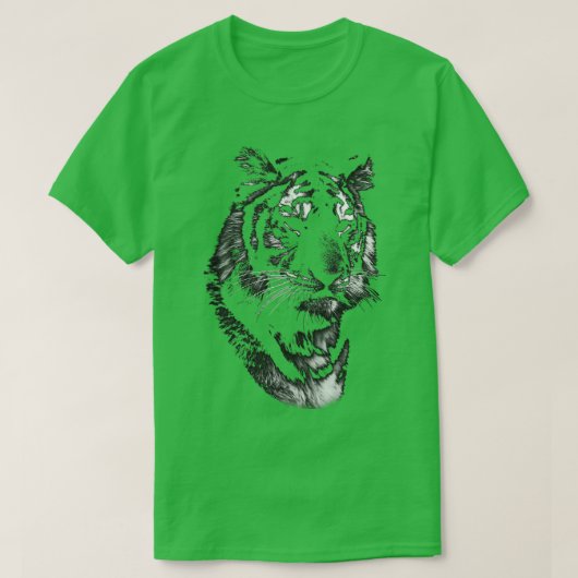 T-shirt chemise de tigre (Design devant)