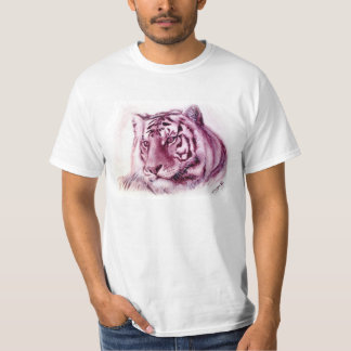 T-shirt Chemise de tigre - tigre monochrome de peinture à
