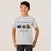 T-shirt Chemise de train d'anniversaire (Devant entier)