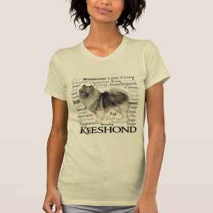 T-shirt Chemise de traits de Keeshond