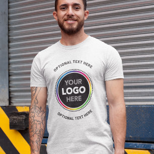 T-shirt Chemise de travail promotionnelle. Logo et texte c