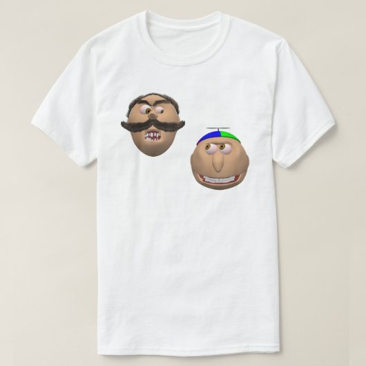 T-shirt Chemise de type et de papa (Design devant)