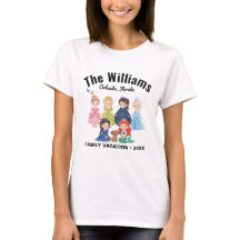 Chemise de vacances familiale personnalisée pour p
