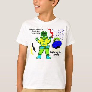 T-shirt Chemise de vaisseau spatial Zippie du robot vert C