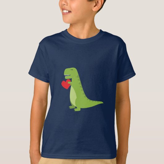 T-shirt Chemise de Valentine de dinosaure de T-Rex (Devant)