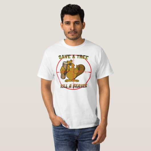 T-SHIRT CHEMISE DE VALEUR BEAVER TREE (Devant entier)