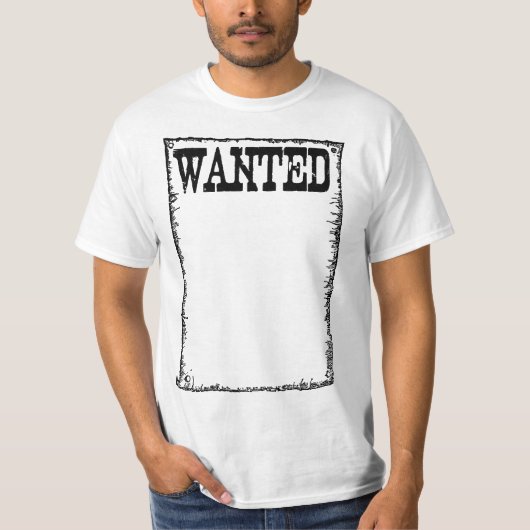 T-SHIRT CHEMISE DE VALEUR D'AFFICHE RECHERCHÉE (Devant)