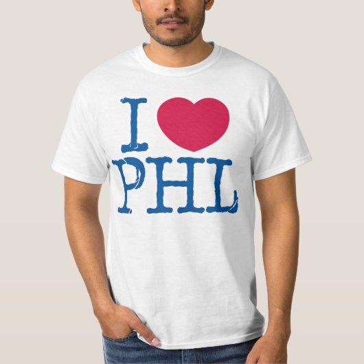 T-shirt Chemise de valeur de chemise d'I <3 PHL (Devant)