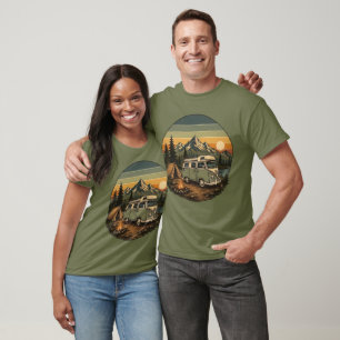 T-shirt Chemise de Van Camper de Camping Rétro Vie de Va