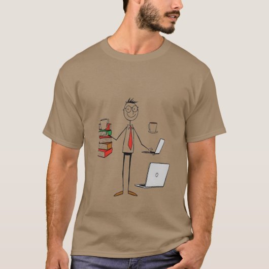 T-shirt Chemise de vie de l'enseignant multitâche - Livres (Devant)