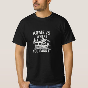 T-shirt Chemise de Vie RV - Accueil est l'endroit où vous