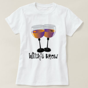 T-shirt Chemise de vin de Halloween du Brew de la sorcièr