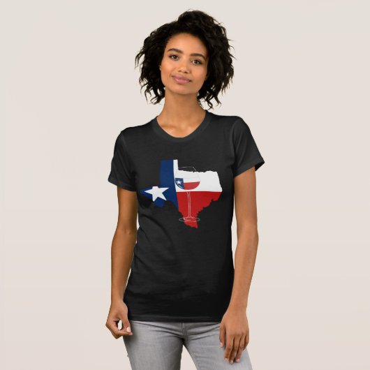 T-shirt Chemise de vin du Texas (Devant entier)