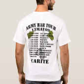 T-shirt Chemise de visite de barre de Carite-Armée (Dos)