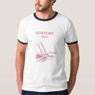 T-shirt Chemise de voile Vintage Newport Vibes EST 1985