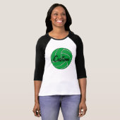 T-shirt Chemise de volley-ball verte 3/4 sur mesure (Devant entier)