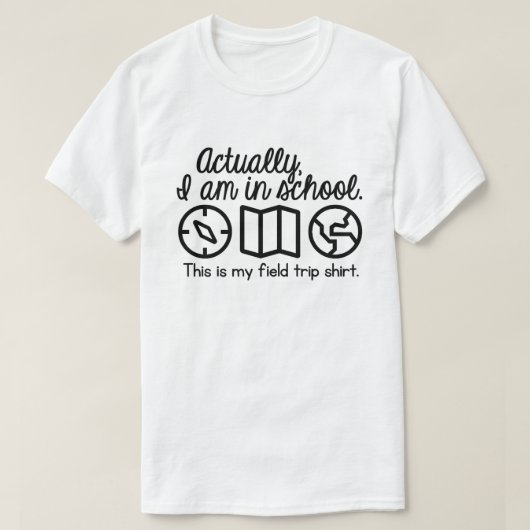 T-shirt Chemise de voyage sur le terrain (Design devant)