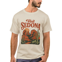 Chemise de voyage vintage "Visitez Sedona" dans le