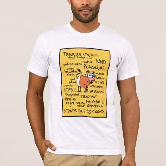 T-shirt chemise de wordcloud de Taureau (Devant)