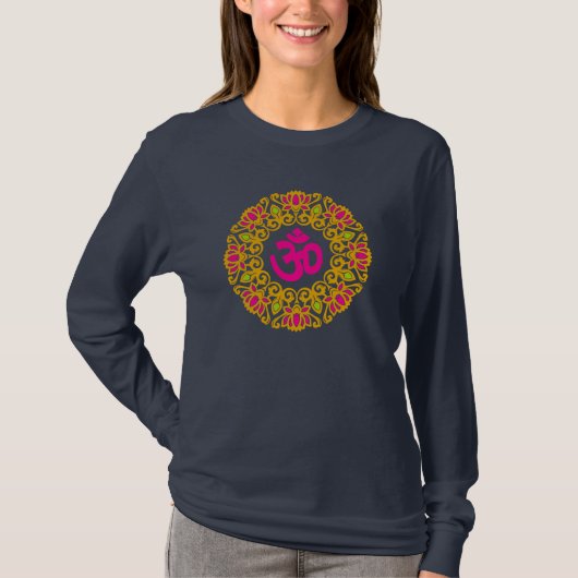 T-shirt Chemise de yoga de fleur de Namaste Lotus (Devant)