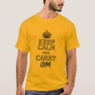 T-shirt Chemise de yoga pour homme drôle Keep Calm Carry