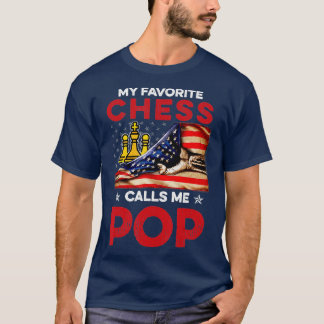 T-shirt Chemise D'Échecs Mes Gens Favoris M'Appelent Pop