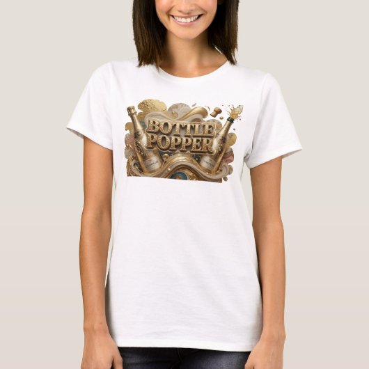 T-shirt Chemise déclaration BOTTLE POPPER Orange Frais (Devant)