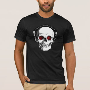 T-SHIRT CHEMISE D'ÉCOUTEURS DE CRÂNE