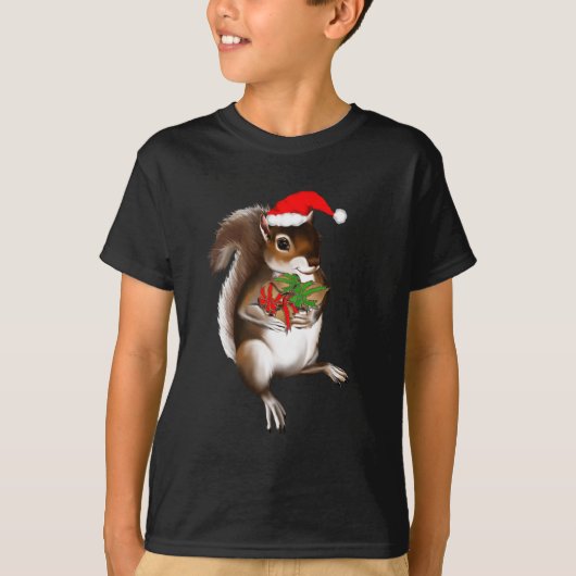 T-shirt Chemise d'écureuil de marée de Noël (Devant)