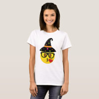 Chemise d'Emoji de sorcière de Halloween Kissy