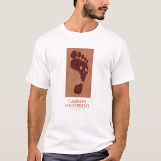 T-shirt Chemise d'empreinte de pas de carbone