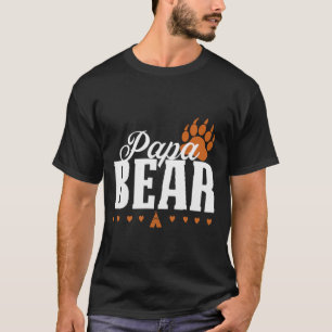 T-shirt Chemise d'empreinte de patte d'ours de papa