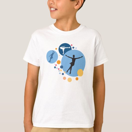 T-shirt Chemise d'enfants - cercles de patin de glace (Devant)