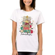 Chemise d'enseignant à l'arbre de crayon de Noël