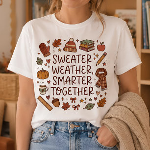 T-shirt Chemise d'enseignant d'automne plus intelligent en