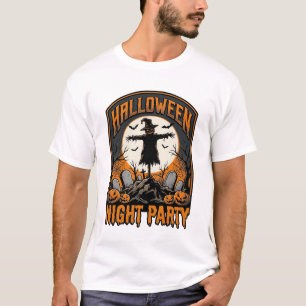 T-shirt Chemise d'épouvantail d'Halloween Fête de cimetièr