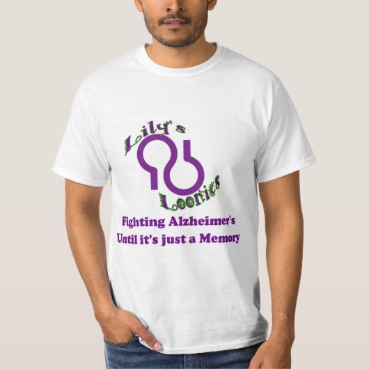 T-shirt Chemise d'équipe de Loonies Alzheimer du lis (Devant)