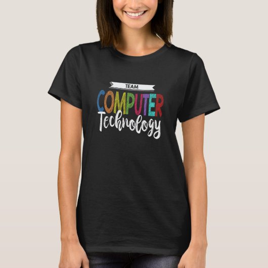 T-shirt Chemise d'équipe d'ordinateur Professeur de techno (Devant)