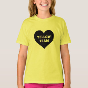 T-shirt Chemise d'équipe jaune de la guerre des couleurs
