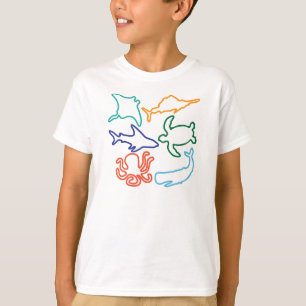 T-shirt Chemise des animaux marins pour enfants