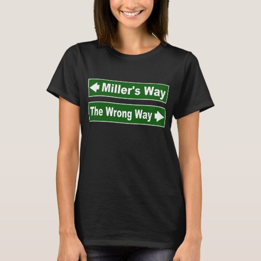 T-shirt Chemise des enseignes de Miller's Way Street (Devant)